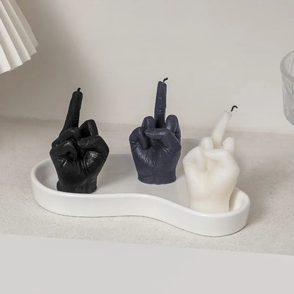 Middle Finger Shaped Candles
