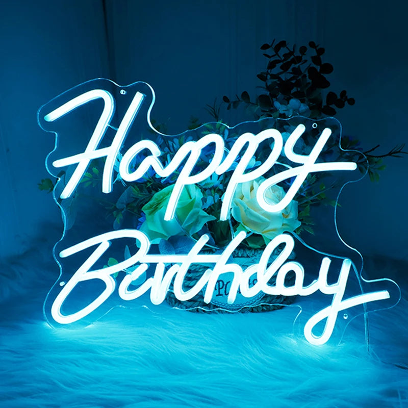 Happy Birthday Neon LED Sign
