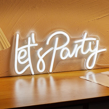 Let's Party Neon LED Sign