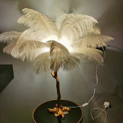 Luxury Feather LED Floor Lamp
