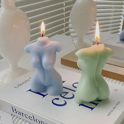 3D Woman Pastel Body Shape Candle
