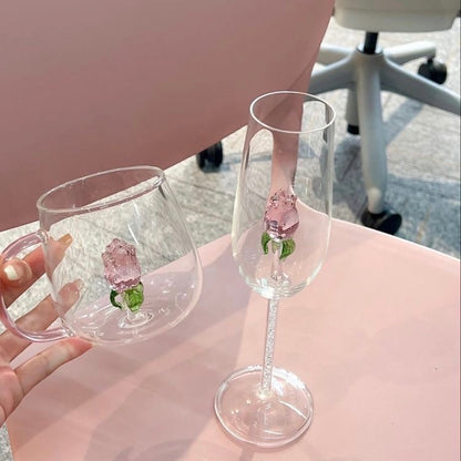 Glass With Rose